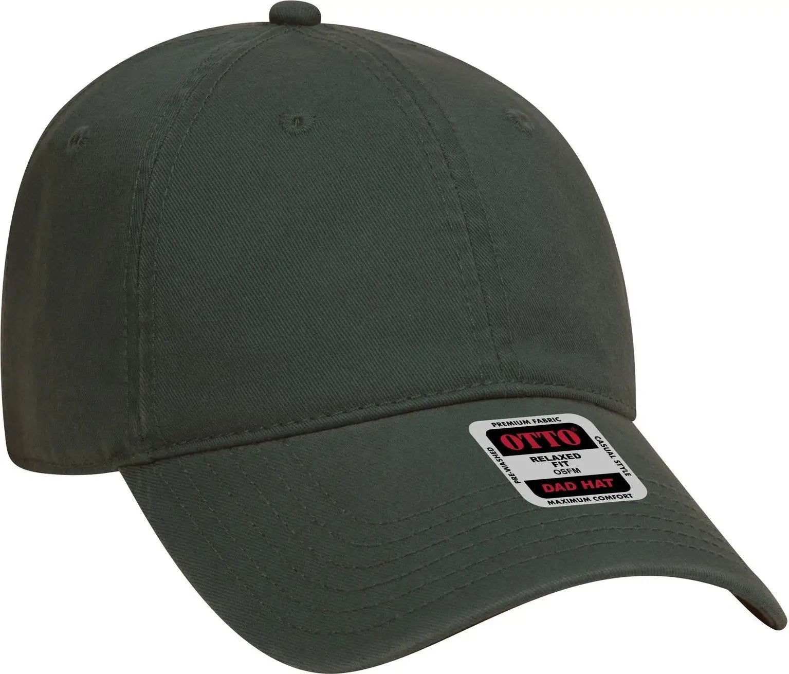 Otto 18-692 6 Panel Low Profile Dad Cap - Dk. Green - 1/2’’ - 7 5/8’’