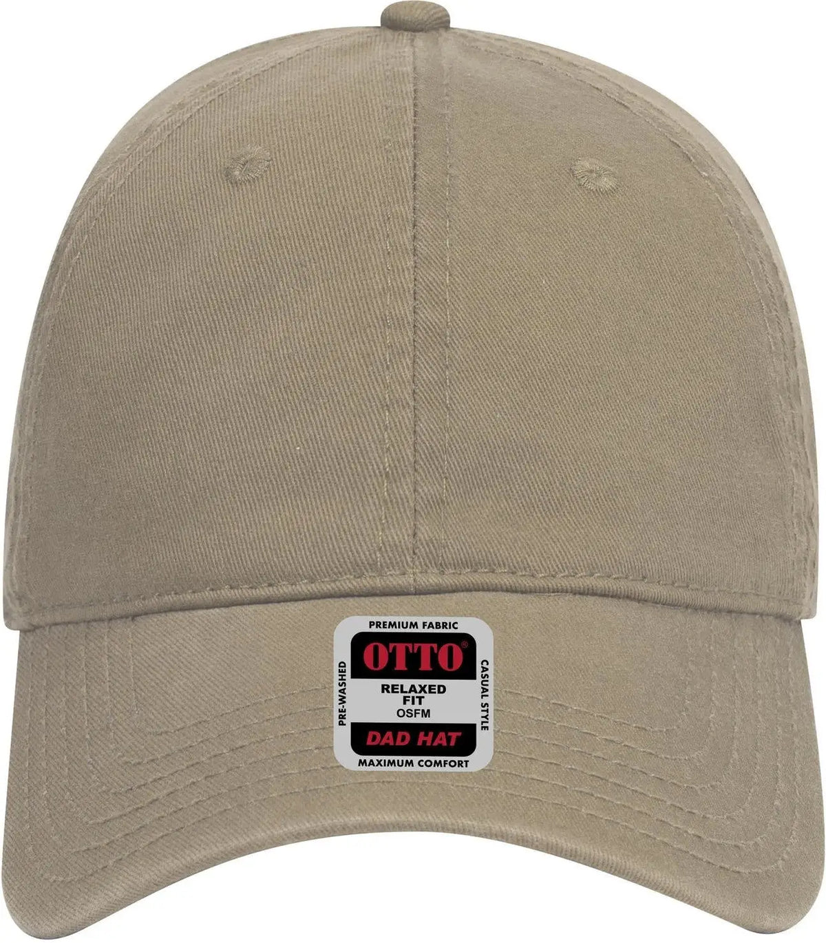 Otto 18-692 6 Panel Low Profile Dad Cap - Dk. Khaki - 1/2’’ - 7 5/8’’