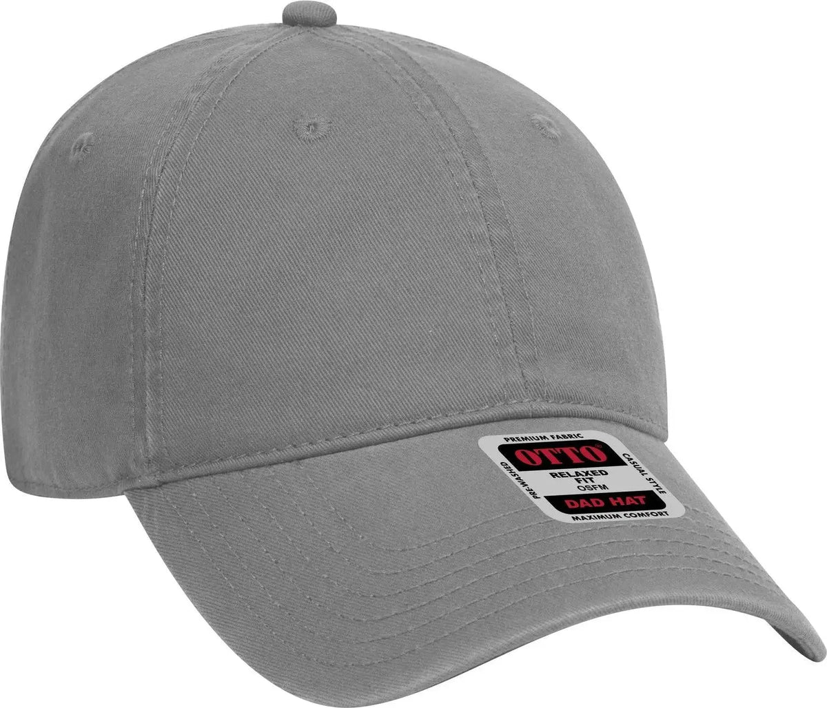 Otto 18-692 6 Panel Low Profile Dad Cap - Gray - 1/2’’ - 7 5/8’’