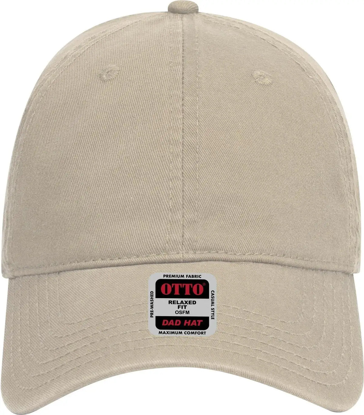 Otto 18-692 6 Panel Low Profile Dad Cap - Khaki - 1/2’’ - 7 5/8’’