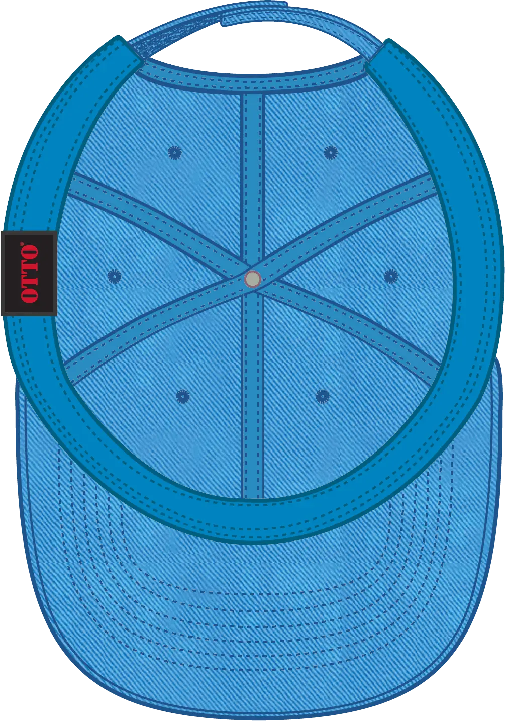 Otto 18-692 6 Panel Low Profile Dad Cap - Lake Blue