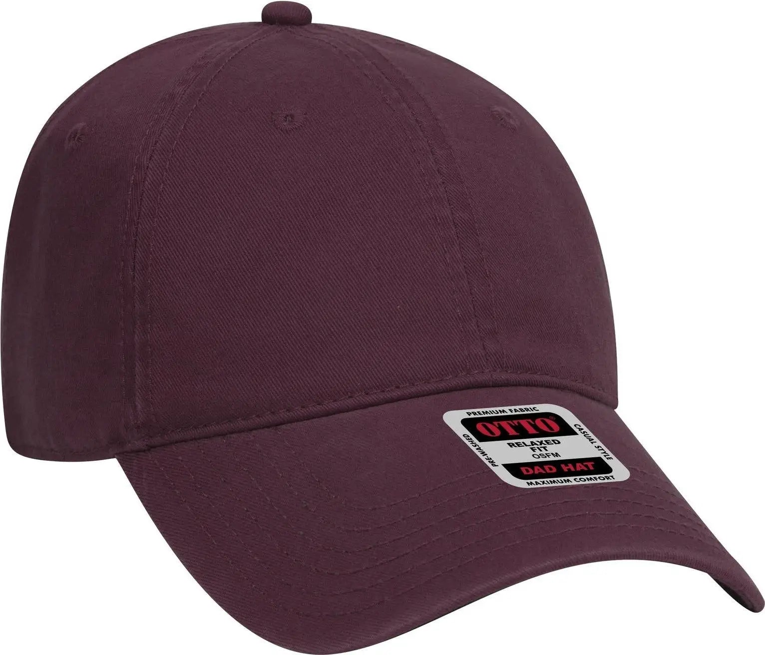 Otto 18-692 6 Panel Low Profile Dad Cap - Maroon