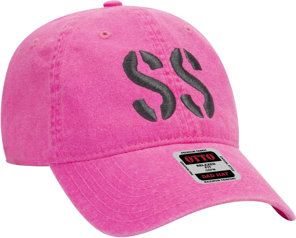 Otto 18-692 6 Panel Low Profile Dad Cap - N. Pink - 1/2’’ - 7 5/8’’