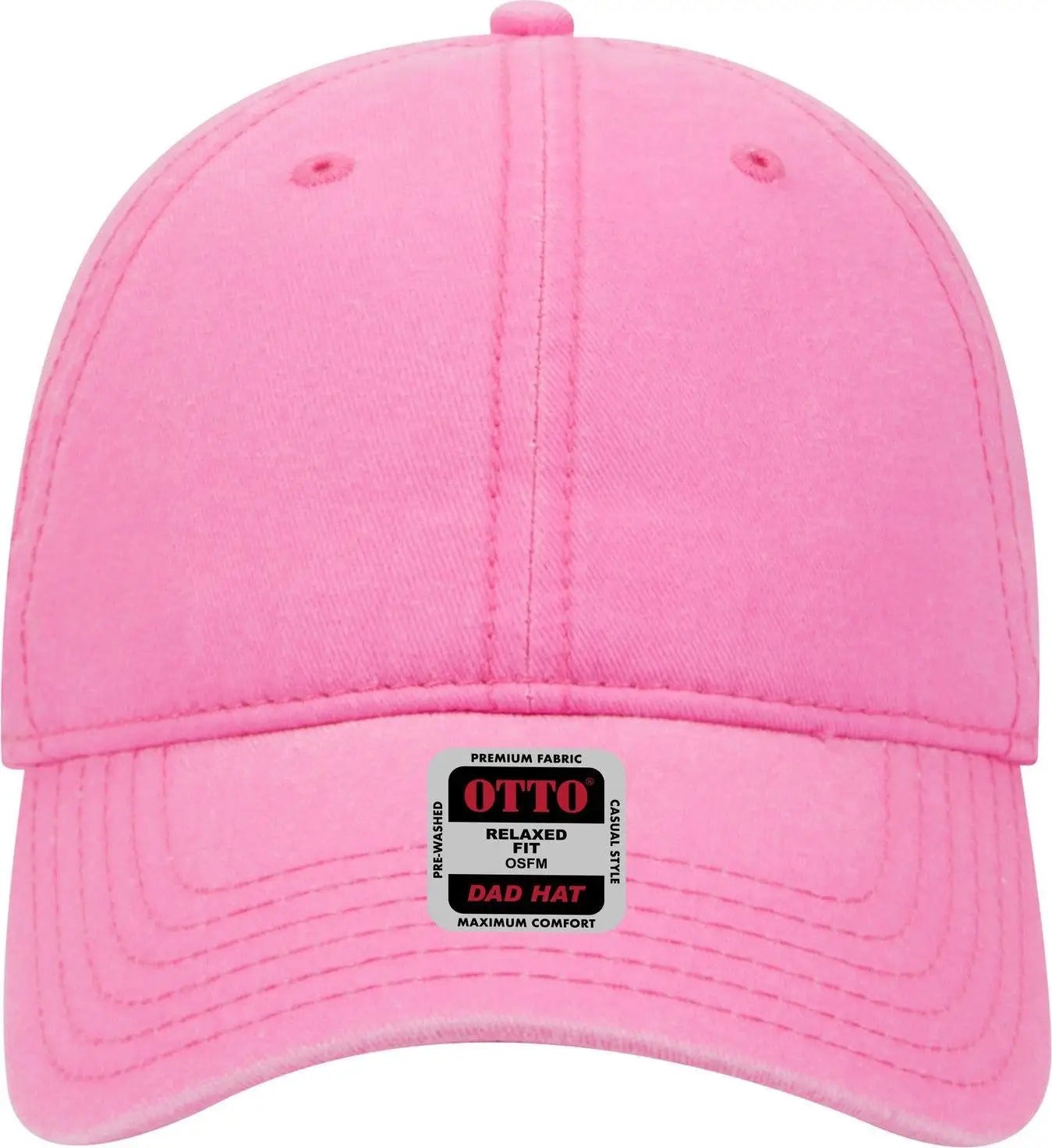 Otto 18-692 6 Panel Low Profile Dad Cap - N. Pink - 1/2’’ - 7 5/8’’
