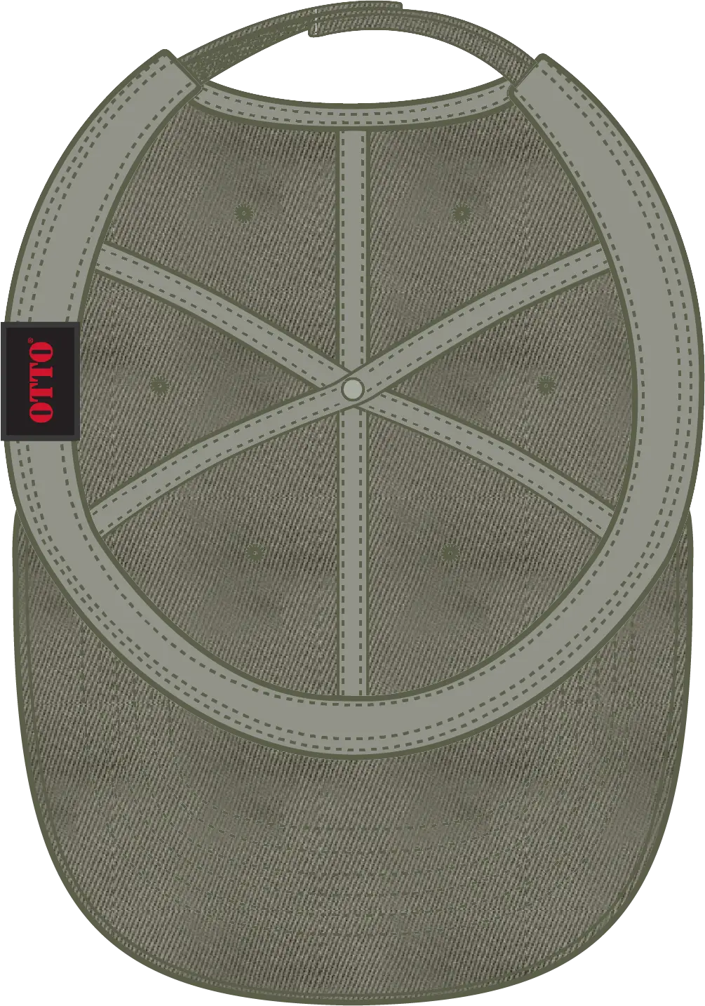 Otto 18-692 6 Panel Low Profile Dad Cap - Ol. Green - 1/2’’ - 7 5/8’’