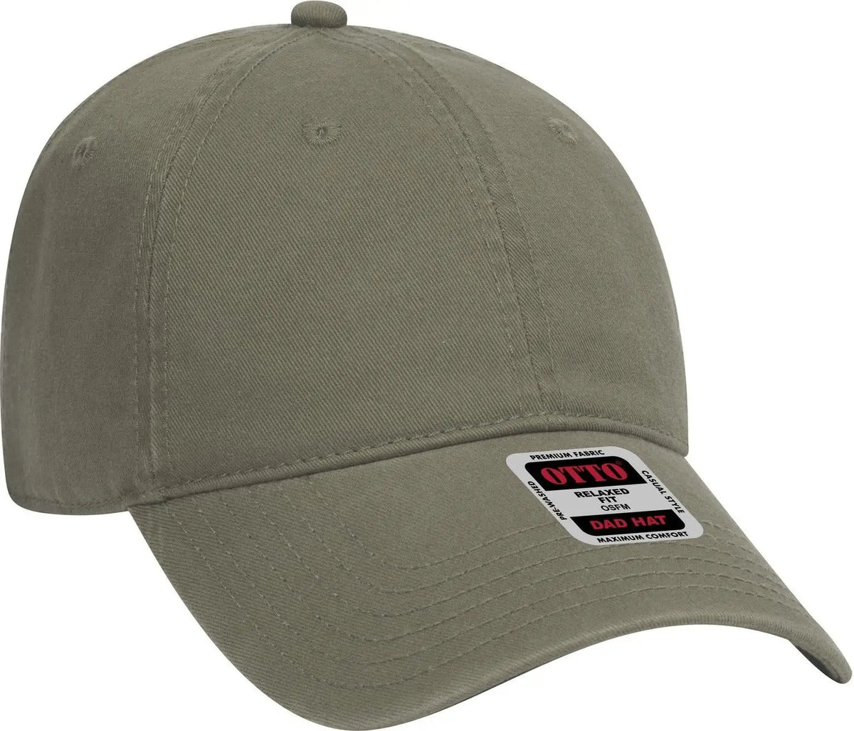 Otto 18-692 6 Panel Low Profile Dad Cap - Ol. Green - 1/2’’ - 7 5/8’’