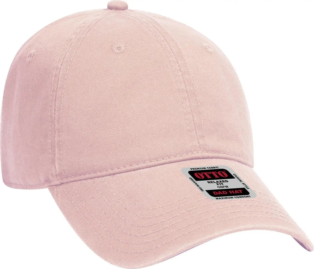Otto 18-692 6 Panel Low Profile Dad Cap - Soft Pink - 1/2’’ - 7 5/8’’