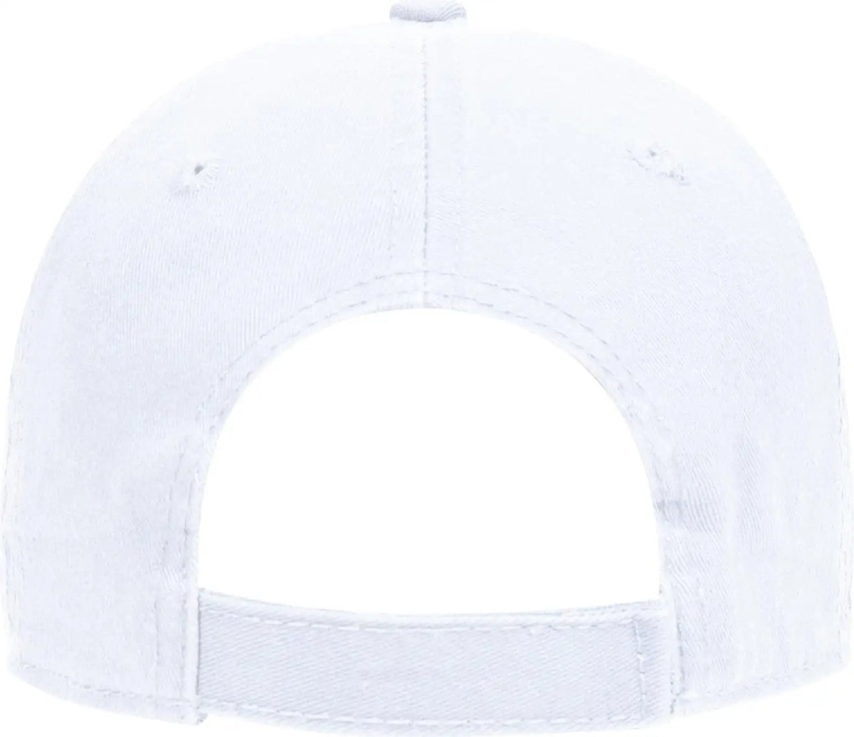 Otto 18-692 6 Panel Low Profile Dad Cap - White - 1/2’’ - 7 5/8’’