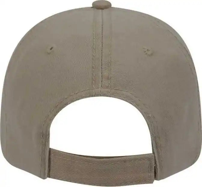 Otto 18-692 Deluxe Garment Washed Cotton Twill Low Profile Pro Style Unstructured Soft Crown Cap - Dark Khaki