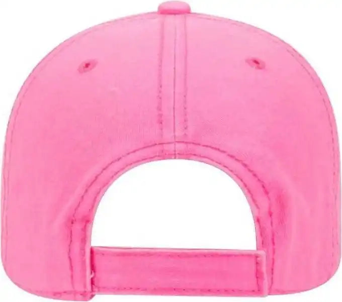 Otto 18-692 Deluxe Garment Washed Cotton Twill Low Profile Pro Style Unstructured Soft Crown Cap - Neon Pink - one Size