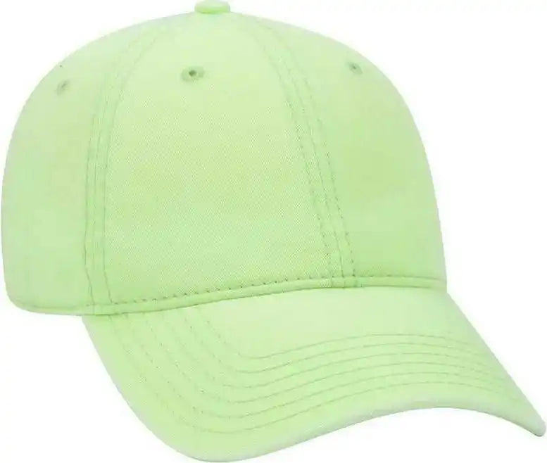 Otto 18 692 Deluxe Garment Washed Cotton Twill Low Profile Pro Style Unstructured Soft Crown Cap Neon Green / one Size
