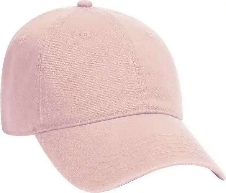 Otto 18-692 Deluxe Garment Washed Cotton Twill Low Profile Pro Style Unstructured Soft Crown Cap - Pink - one Size Fits