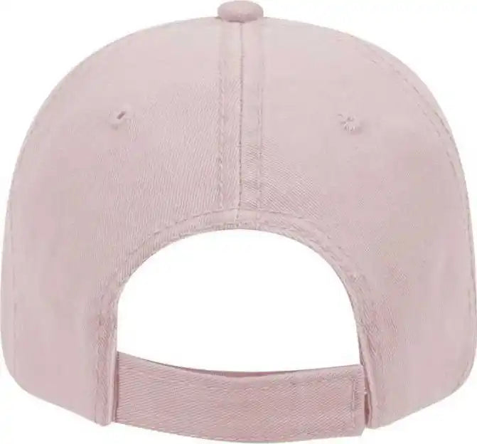 Otto 18-692 Deluxe Garment Washed Cotton Twill Low Profile Pro Style Unstructured Soft Crown Cap - Pink - one Size Fits