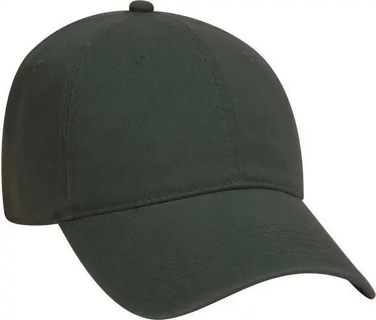 Otto 18-692 Deluxe Garment Washed Cotton Twill Low Profile Pro Style Unstructured Soft Crown Cap - Dark Green - Forest
