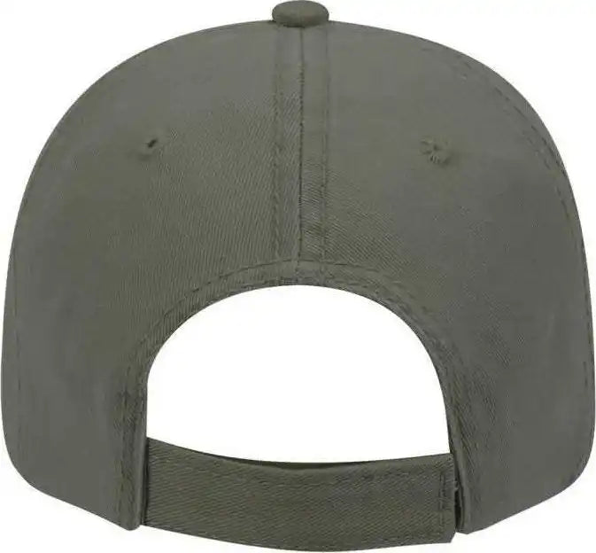 Otto 18-692 Deluxe Garment Washed Cotton Twill Low Profile Pro Style Unstructured Soft Crown Cap - Olive Green