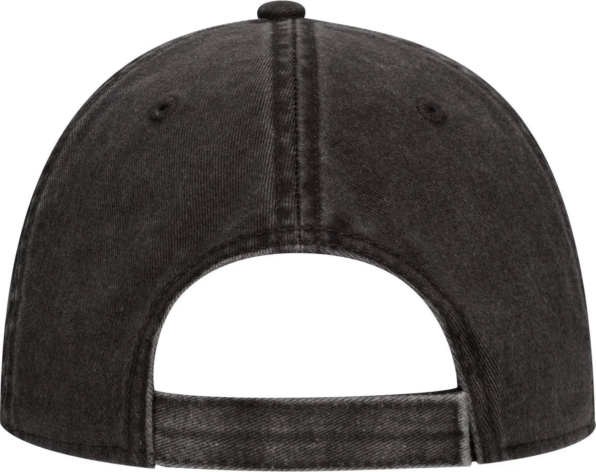 Otto 18-711 6 Panel Low Profile Dad Cap - Black - 1/2’’ - 7 5/8’’