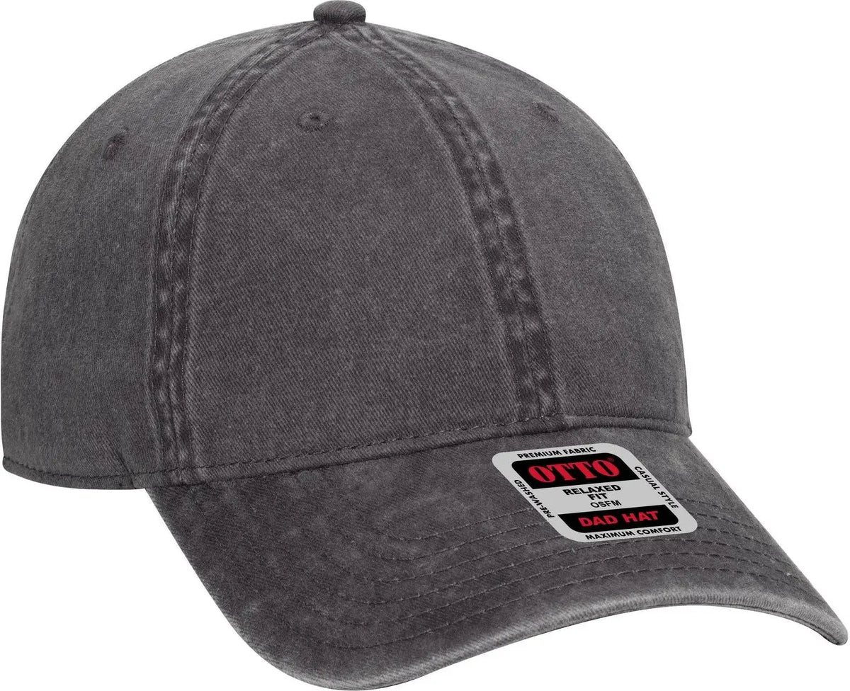 Otto 18-711 6 Panel Low Profile Dad Cap - Char. Gray - 1/2’’ - 7 5/8’’