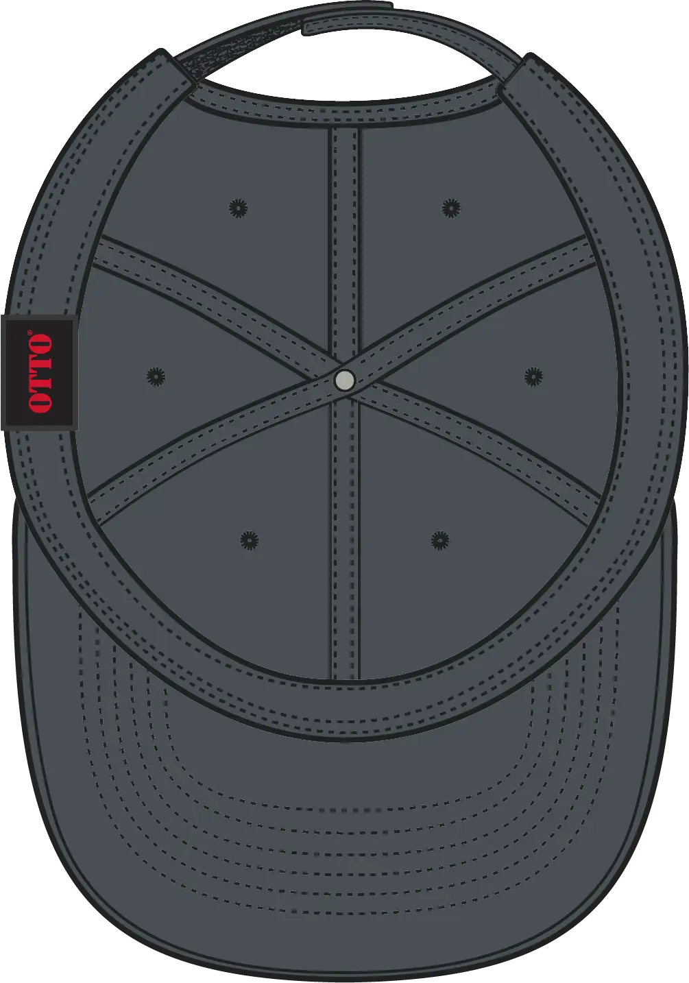 Otto 18-711 6 Panel Low Profile Dad Cap - Char. Gray - 1/2’’ - 7 5/8’’