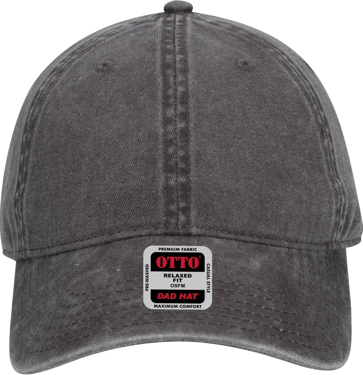 Otto 18-711 6 Panel Low Profile Dad Cap - Char. Gray - 1/2’’ - 7 5/8’’