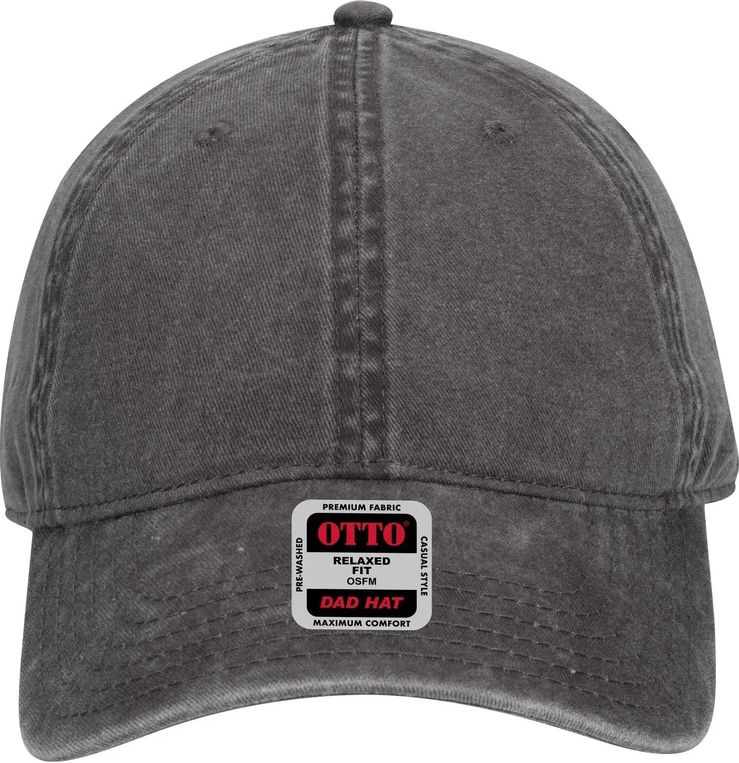 Otto 18-711 6 Panel Low Profile Dad Cap - Char. Gray - 1/2’’ - 7 5/8’’