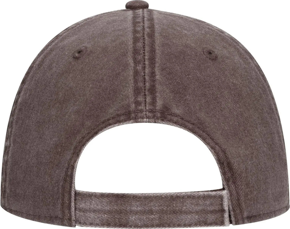 Otto 18-711 6 Panel Low Profile Dad Cap - Dk. Brown