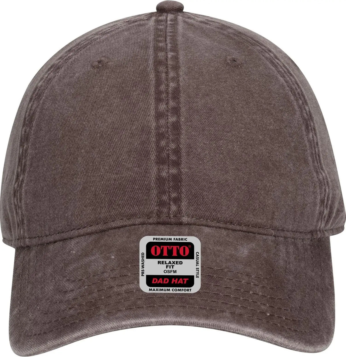 Otto 18-711 6 Panel Low Profile Dad Cap - Dk. Brown