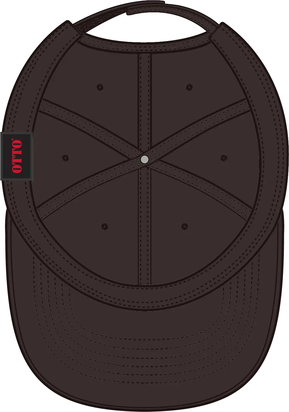 Otto 18-711 6 Panel Low Profile Dad Cap - Dk. Brown