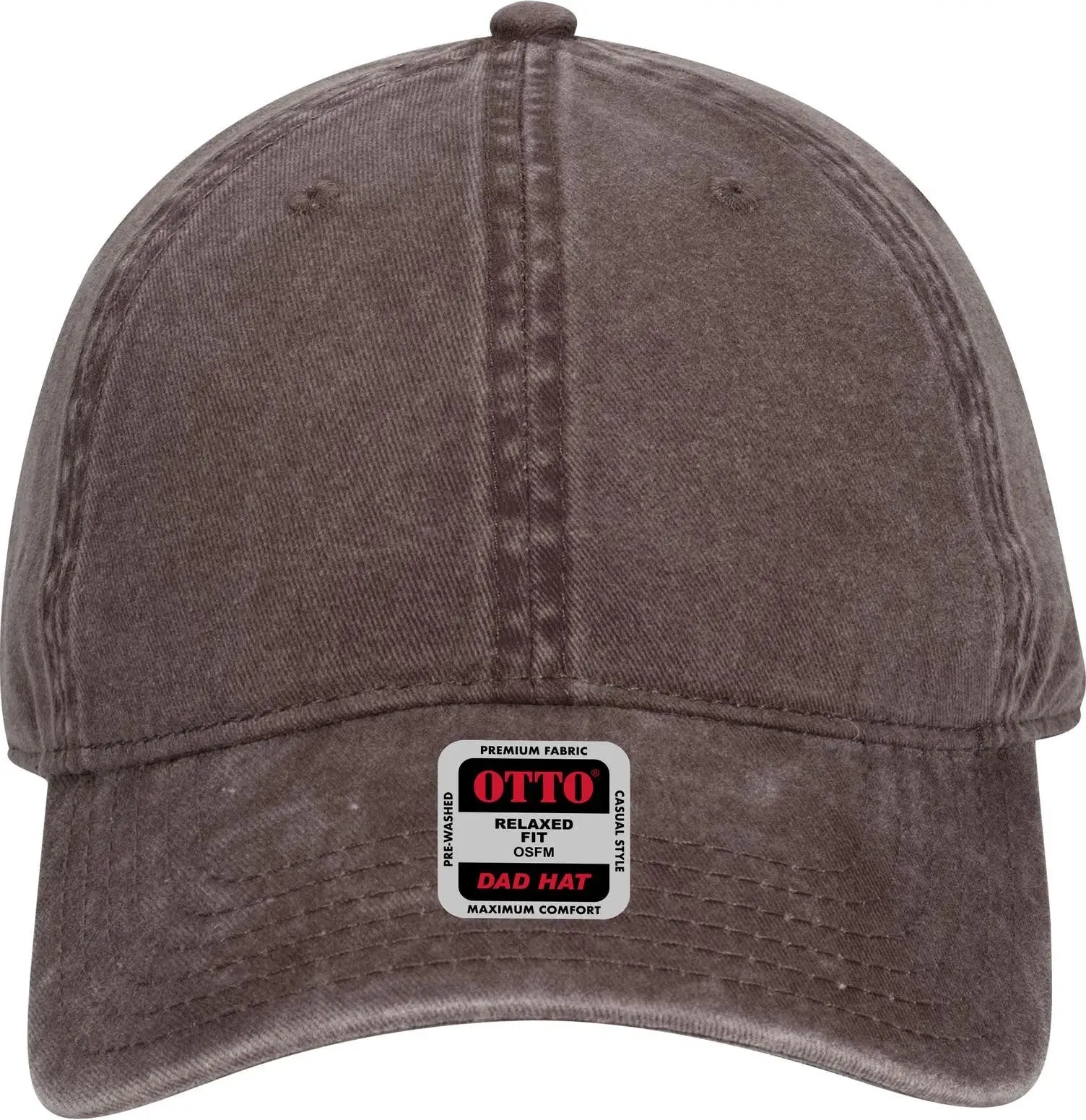 Otto 18-711 6 Panel Low Profile Dad Cap - Dk. Brown