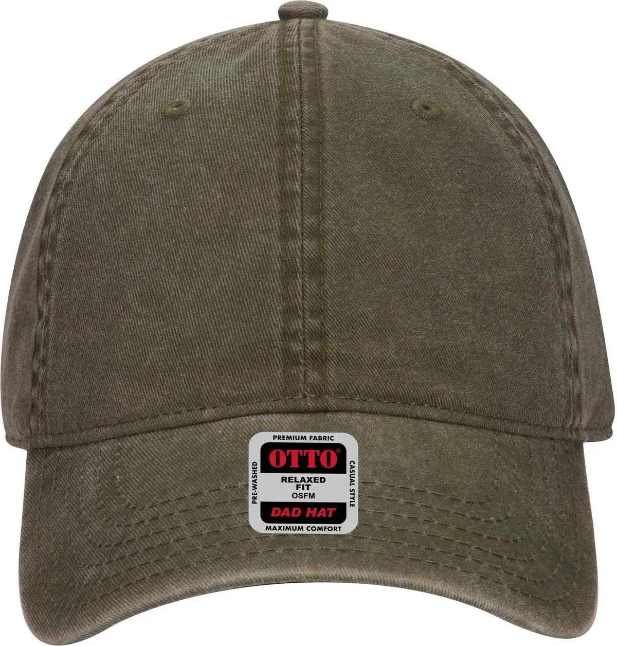 Otto 18-711 6 Panel Low Profile Dad Cap - Dk. Ol. Green - 1/2’’ - 7 5/8’’
