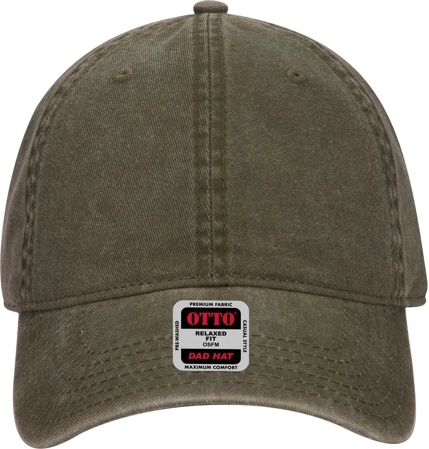 Otto 18-711 6 Panel Low Profile Dad Cap - Dk. Ol. Green - 1/2’’ - 7 5/8’’