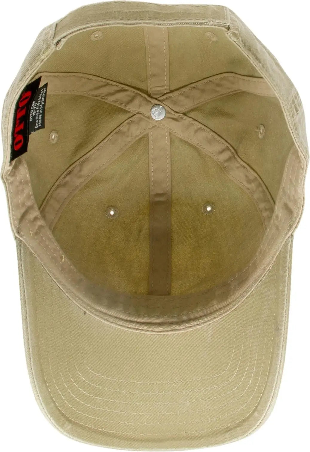 Otto 18-711 6 Panel Low Profile Dad Cap - Khaki - 1/2’’ - 7 5/8’’