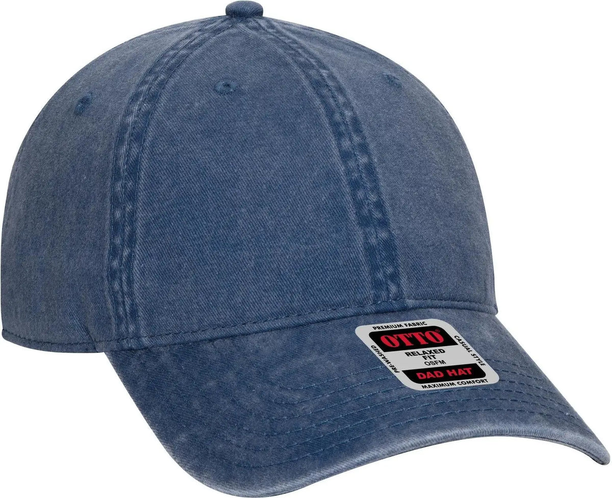 Otto 18-711 6 Panel Low Profile Dad Cap - Navy