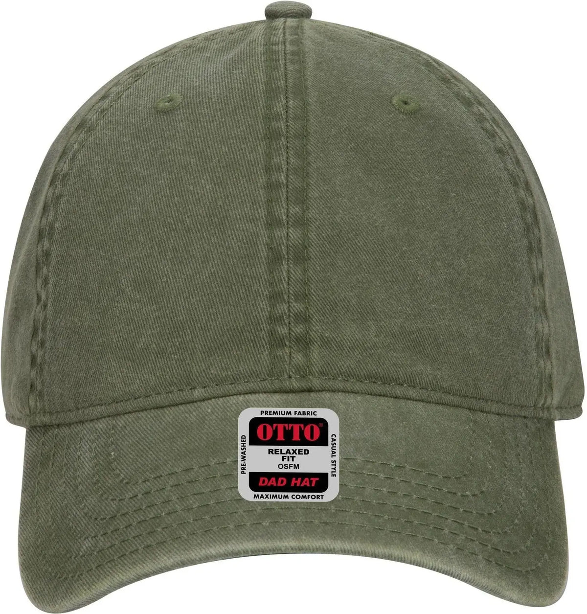Otto 18-711 6 Panel Low Profile Dad Cap - Ol. Green - 1/2’’ - 7 5/8’’
