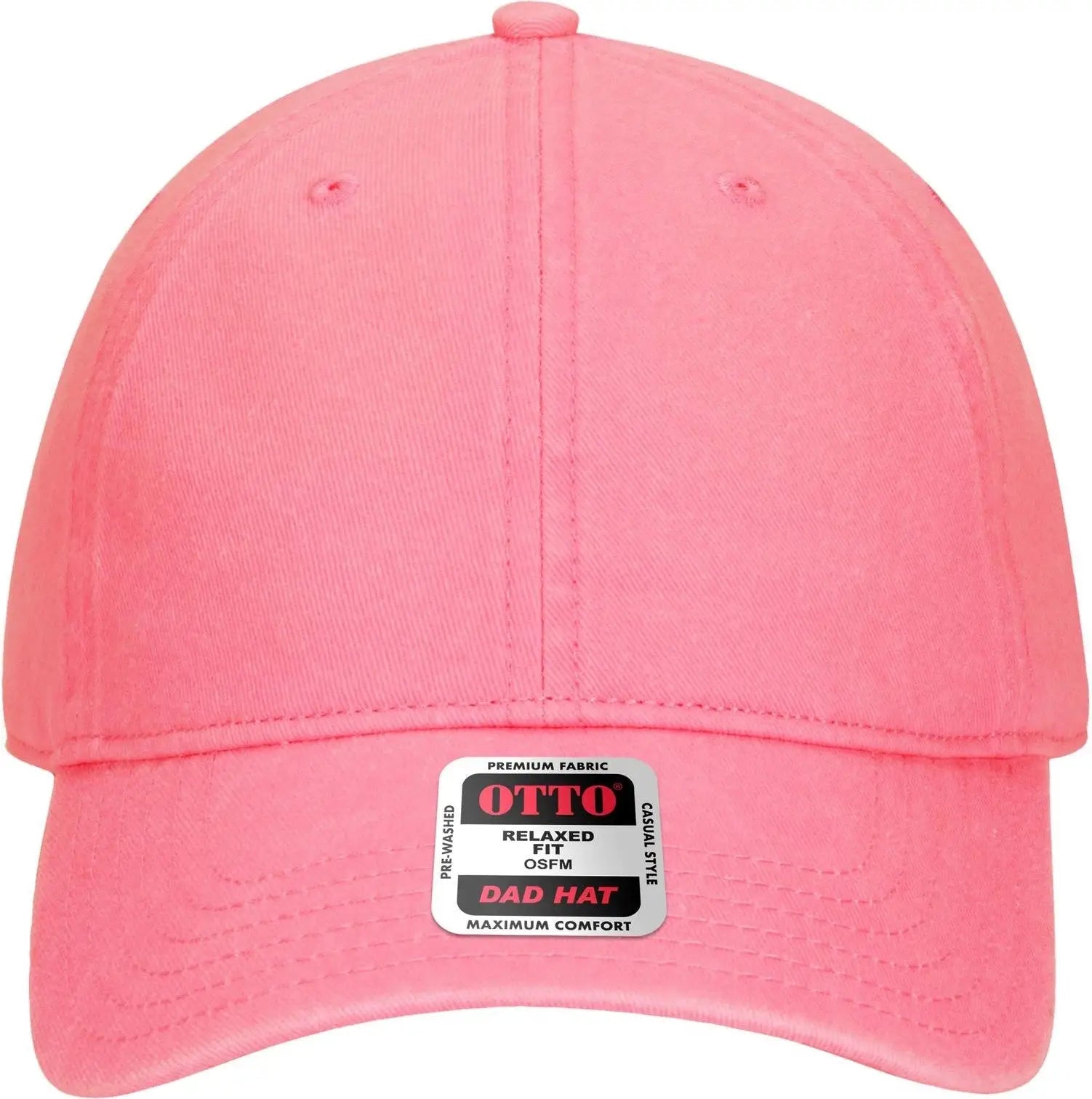 Otto 18-711 6 Panel Low Profile Dad Cap - Pink - 1/2’’ - 7 5/8’’