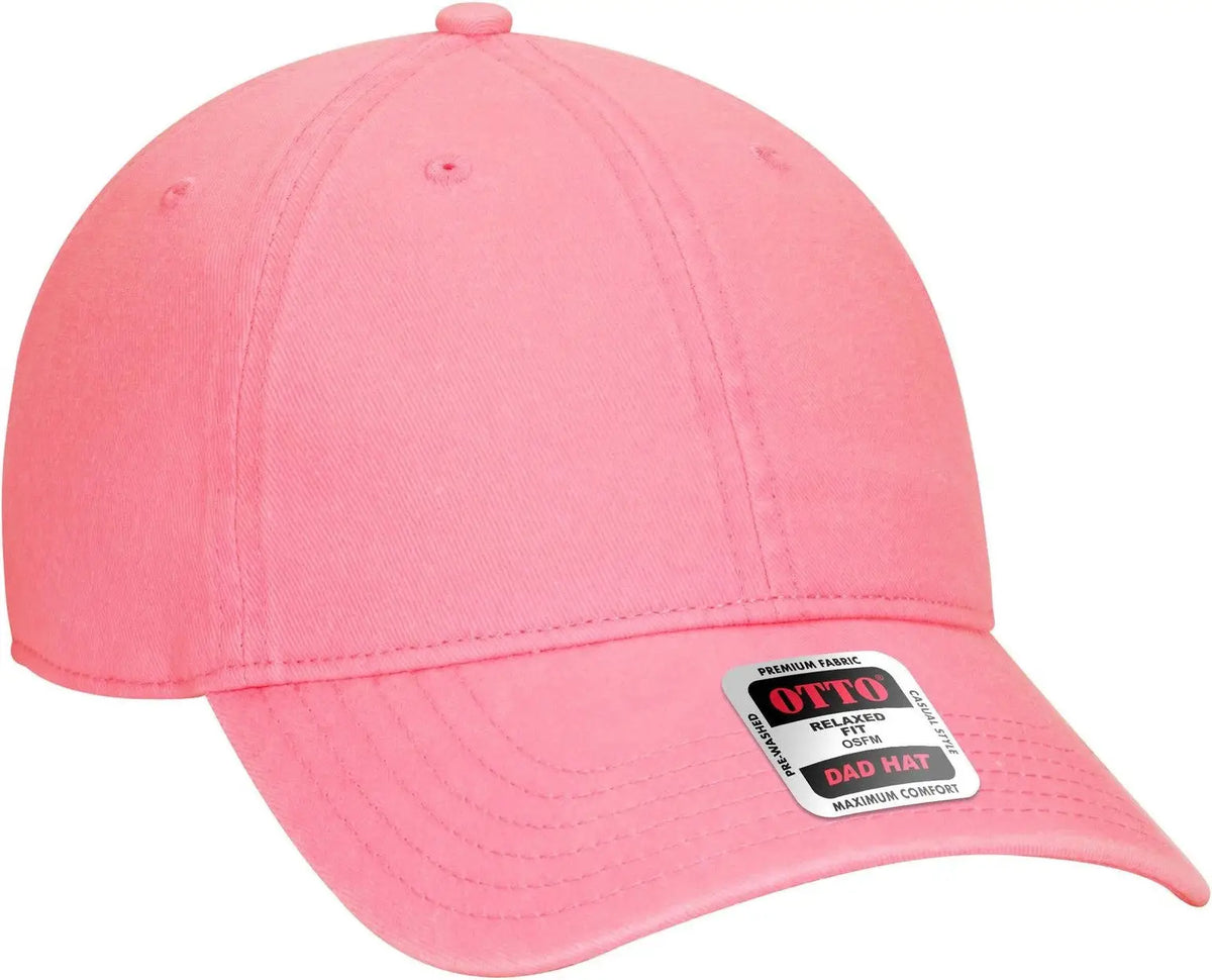 Otto 18-711 6 Panel Low Profile Dad Cap - Pink - 1/2’’ - 7 5/8’’