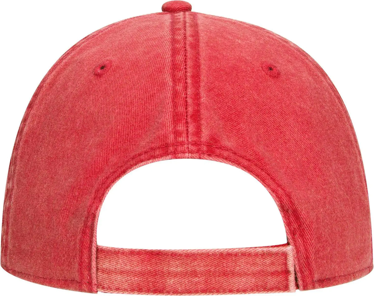 Otto 18-711 6 Panel Low Profile Dad Cap - Red - 1/2’’ - 7 5/8’’