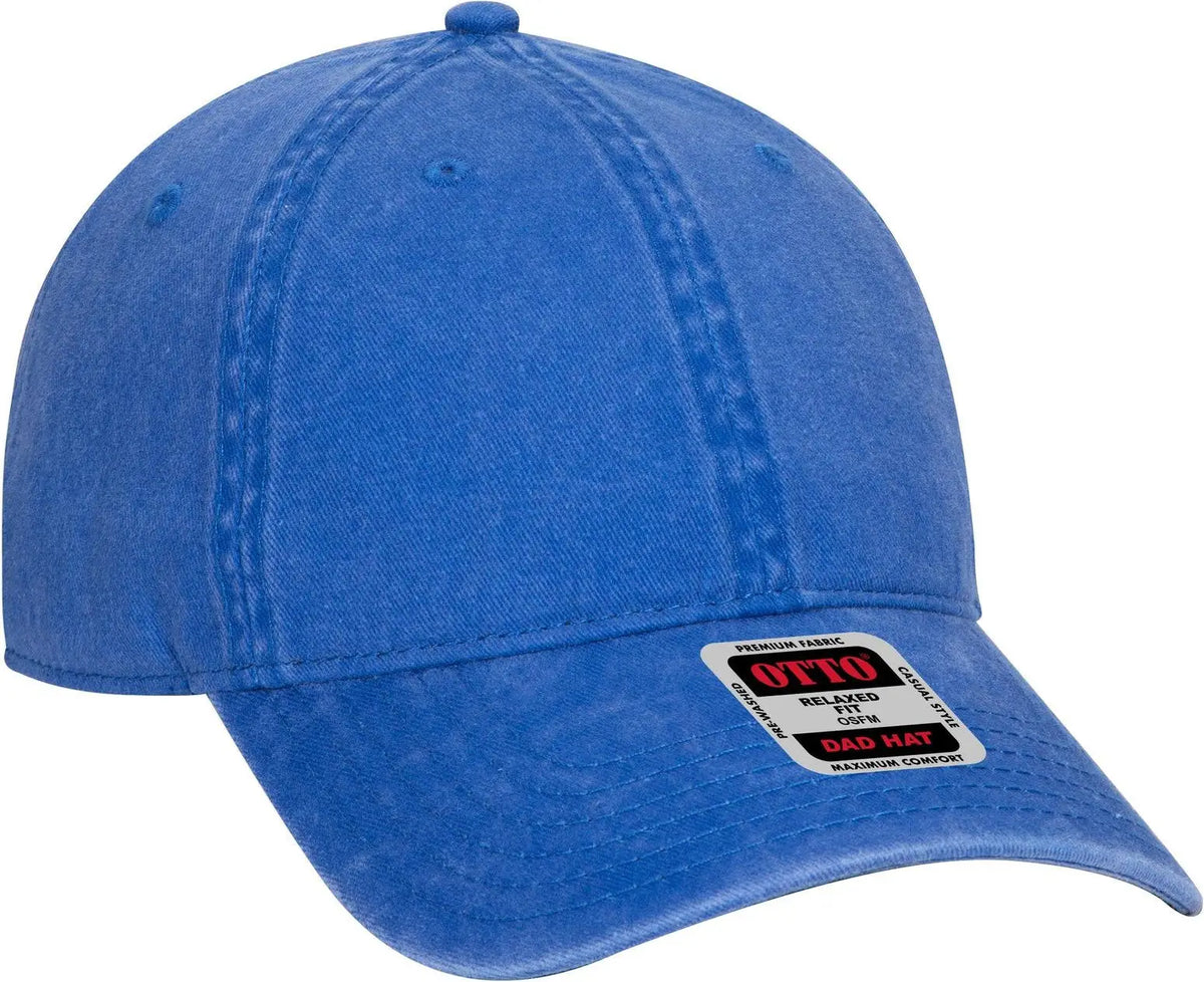 Otto 18-711 6 Panel Low Profile Dad Cap - Royal