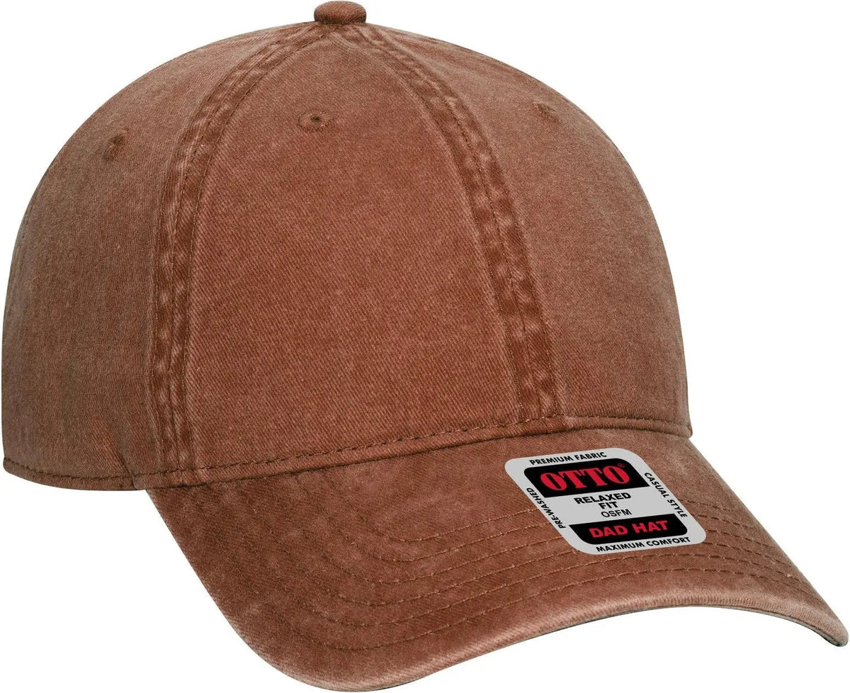 Otto 18-711 6 Panel Low Profile Dad Cap - Tx. Orange - 1/2’’ - 7 5/8’’
