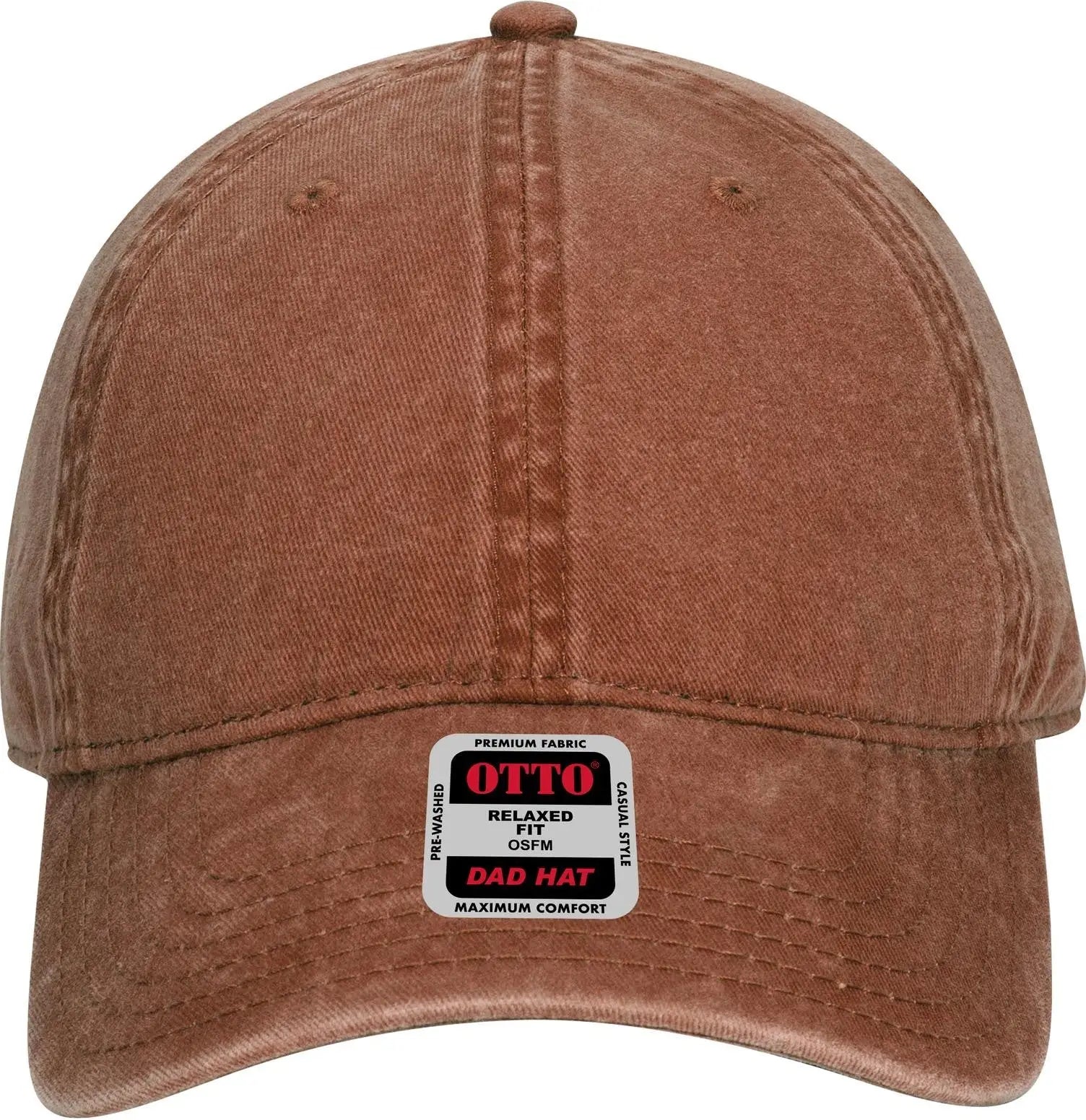Otto 18-711 6 Panel Low Profile Dad Cap - Tx. Orange - 1/2’’ - 7 5/8’’