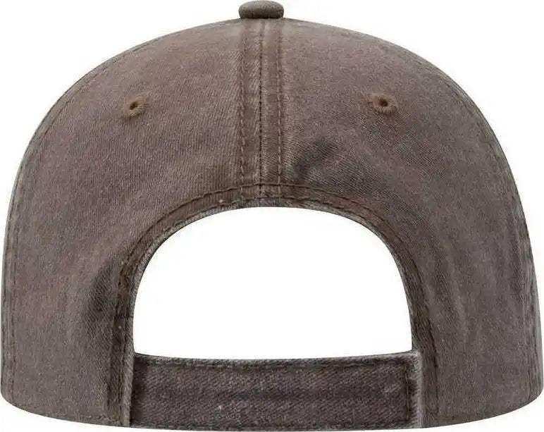 Otto 18-711 Superior Washed Pigment Dyed Cotton Twill Low Profile Pro Style Cap - Dark Brown - one Size Fits Most