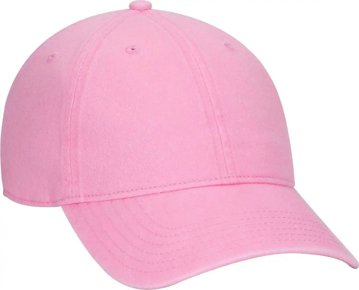 Otto 18 711 Superior Washed Pigment Dyed Cotton Twill Low Profile Pro Style Cap Pink / one Size Fits Most