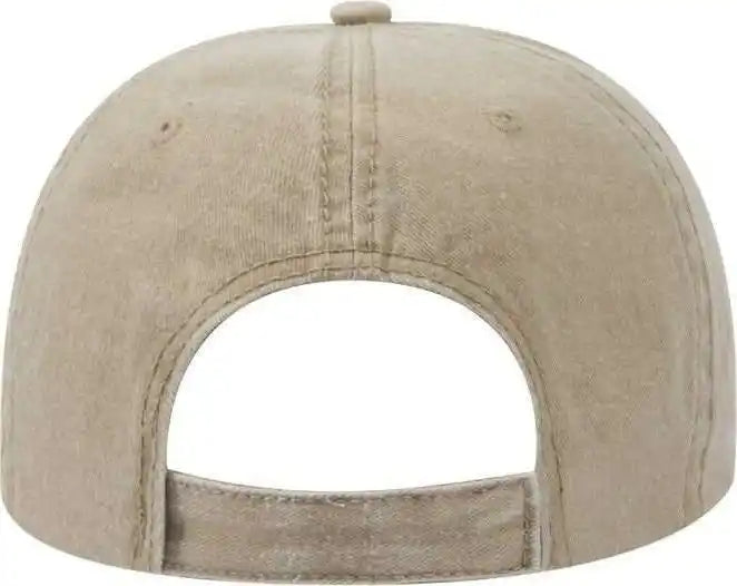Otto 18-711 Superior Washed Pigment Dyed Cotton Twill Low Profile Pro Style Cap - Khaki - one Size Fits Most