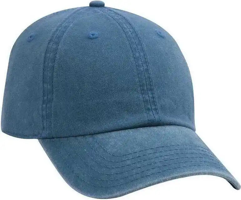 Otto 18-711 Superior Washed Pigment Dyed Cotton Twill Low Profile Pro Style Cap - Royal - one Size Fits Most