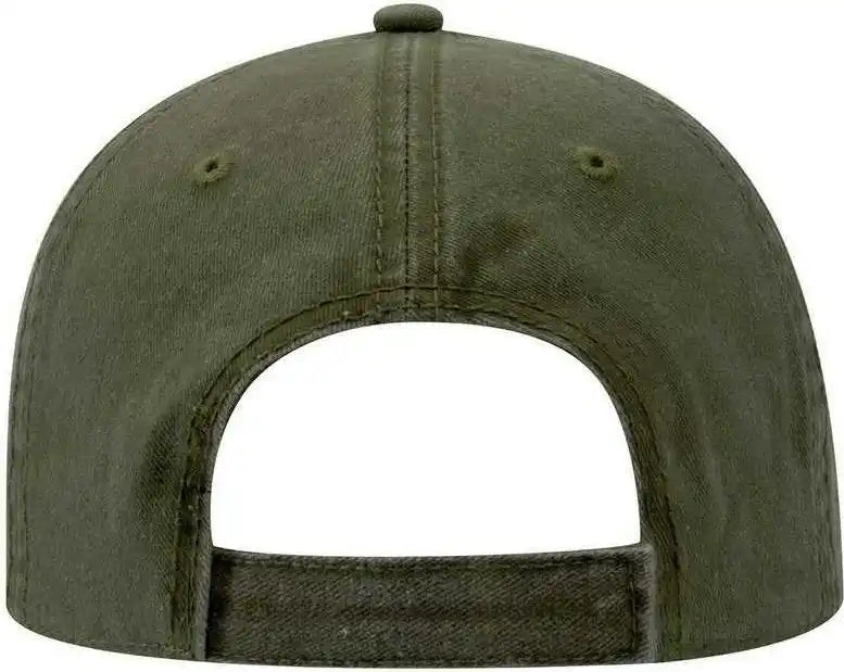 Otto 18-711 Superior Washed Pigment Dyed Cotton Twill Low Profile Pro Style Cap - Dark Olive Green - one Size Fits Most