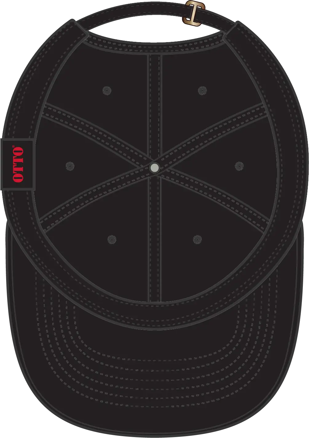 Otto 18-772 6 Panel Low Profile Dad Cap - Black