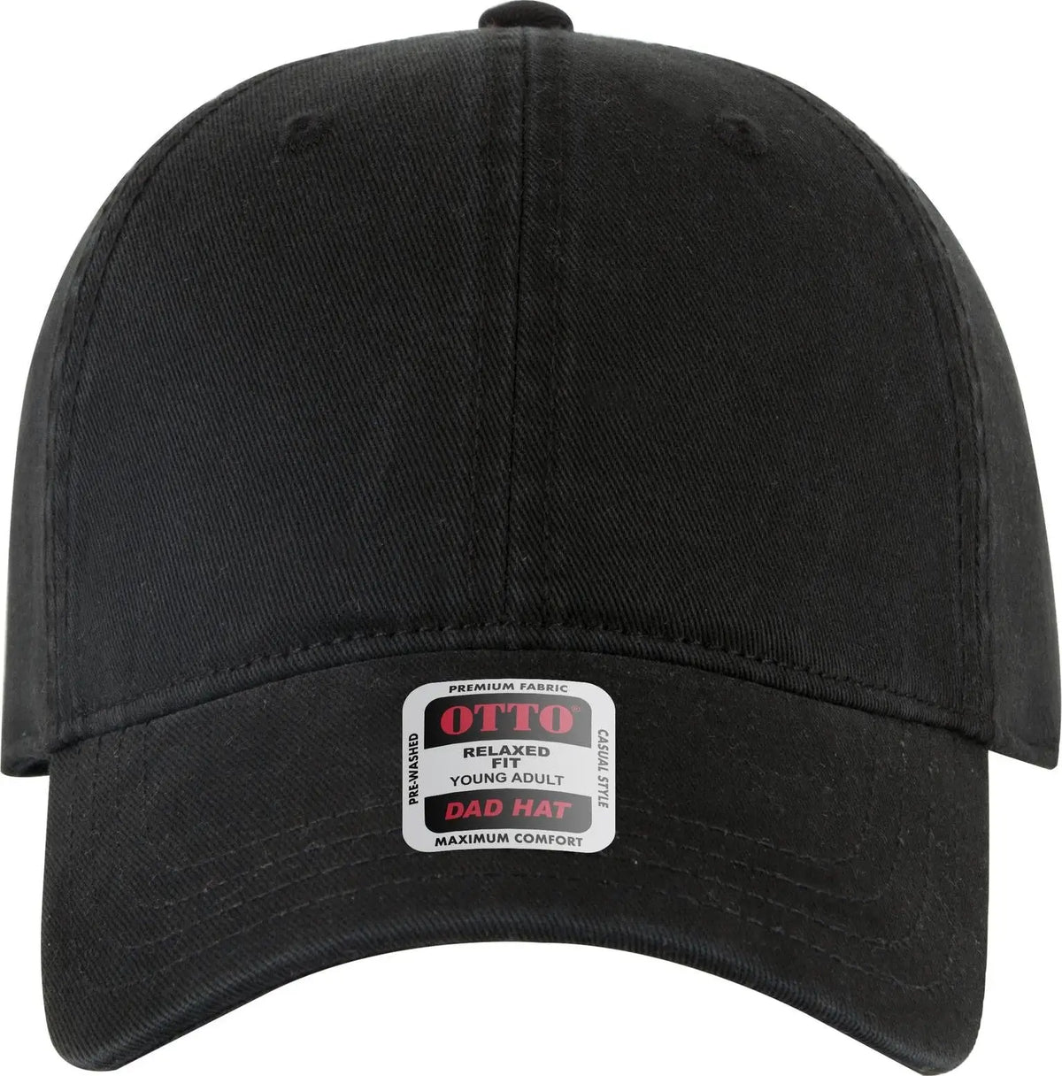 Otto 18-772 6 Panel Low Profile Dad Cap - Black