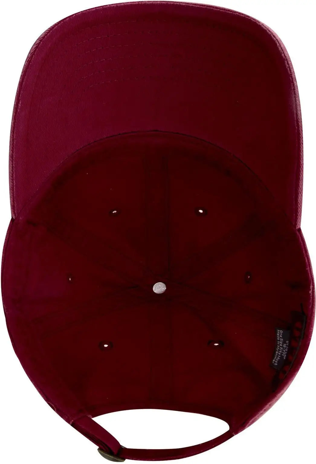 Otto 18-772 6 Panel Low Profile Dad Cap - Burg. Marn - 1/2’’ - 7 5/8’’