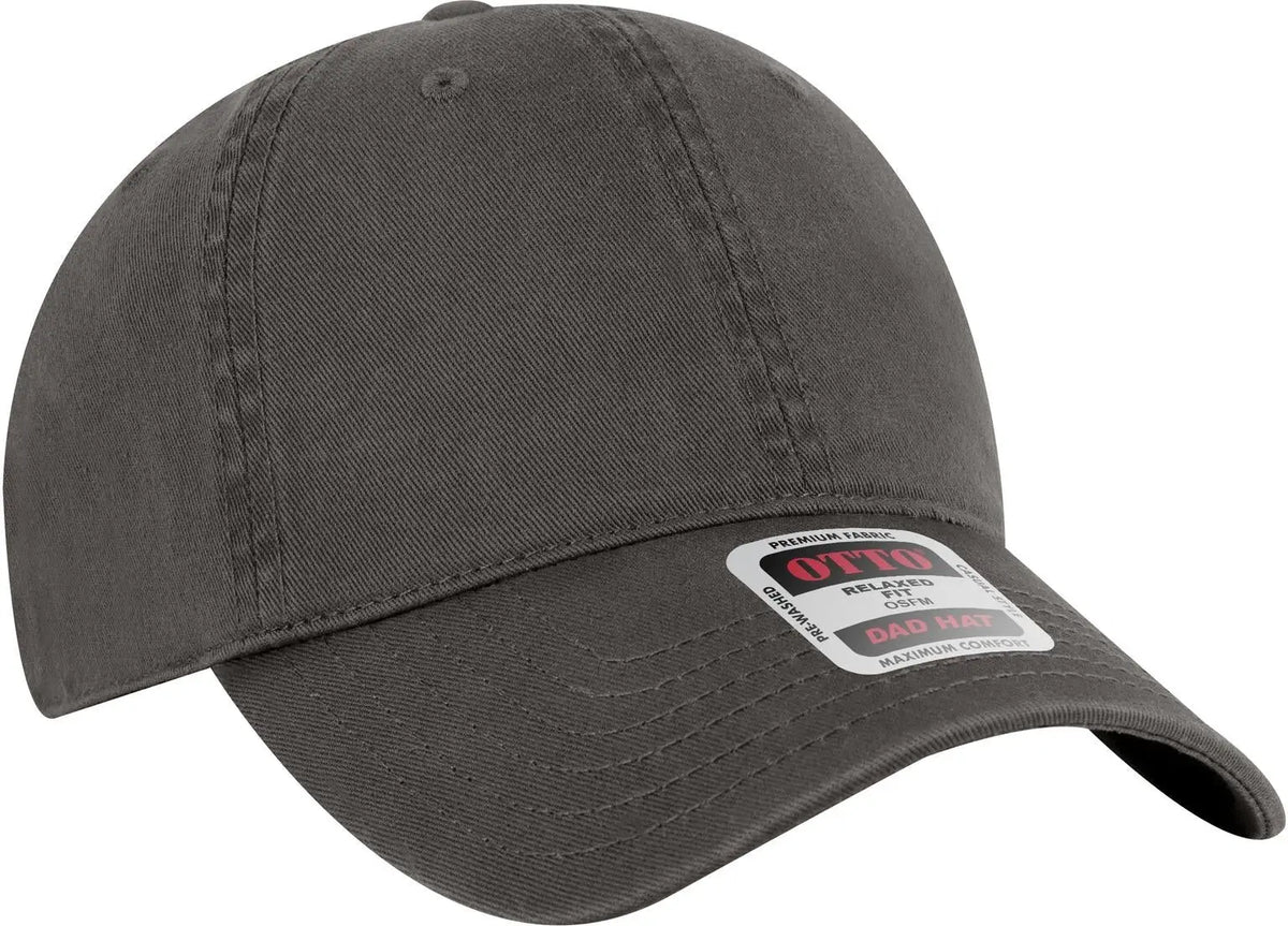 Otto 18-772 6 Panel Low Profile Dad Cap - Char. Gray