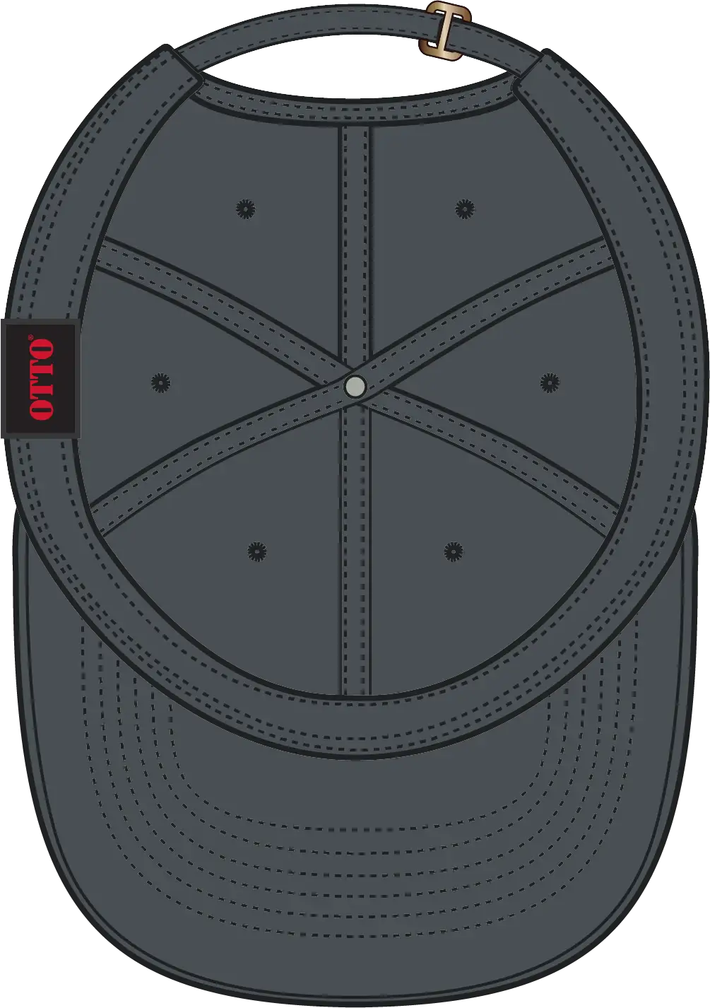 Otto 18-772 6 Panel Low Profile Dad Cap - Char. Gray