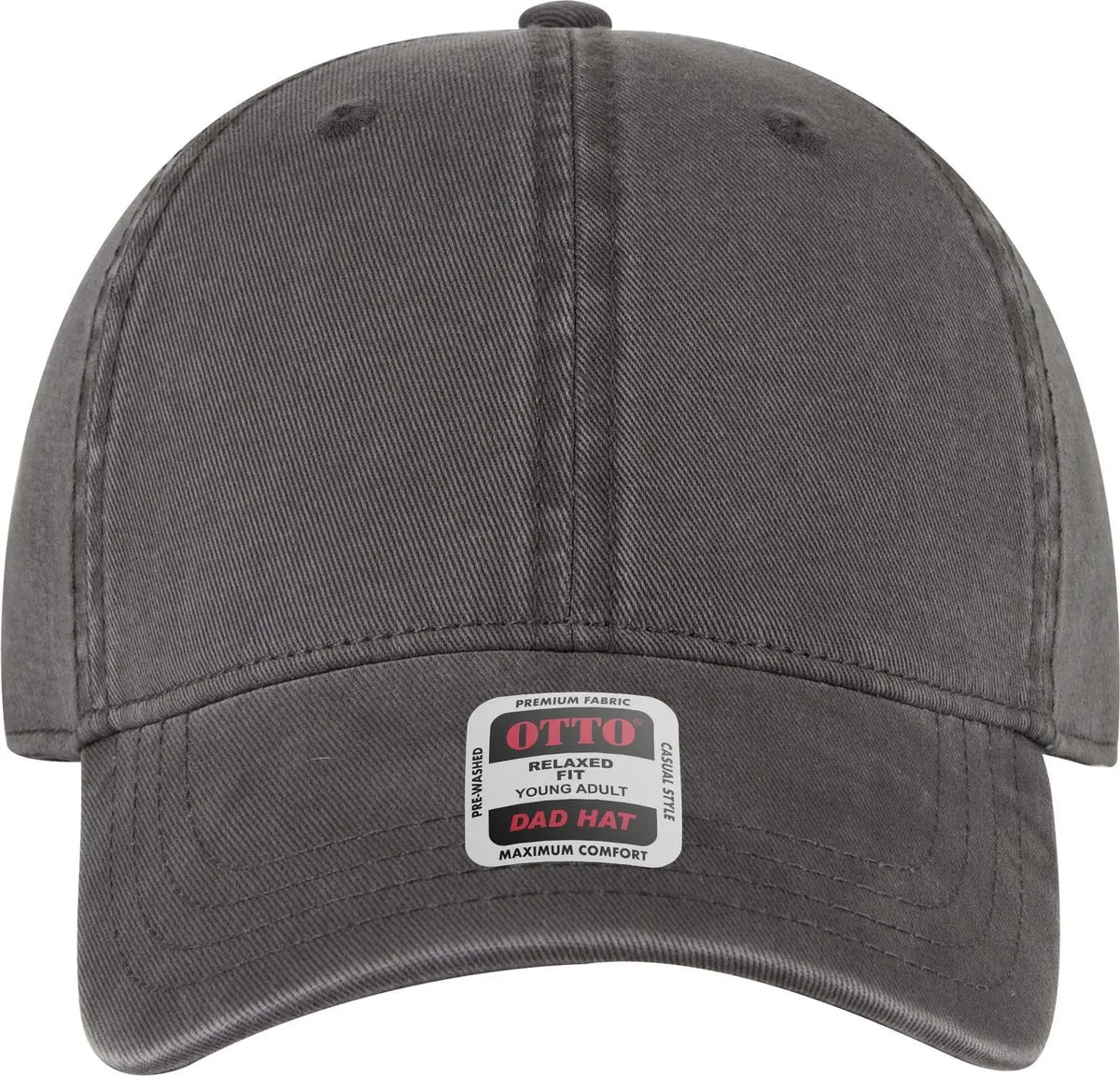 Otto 18-772 6 Panel Low Profile Dad Cap - Char. Gray
